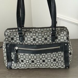 Cute and Stylish Black and White Patterned Handbag